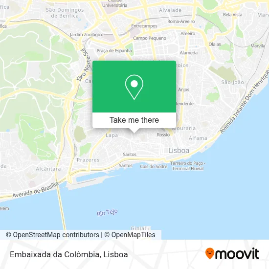 Embaixada da Colômbia map