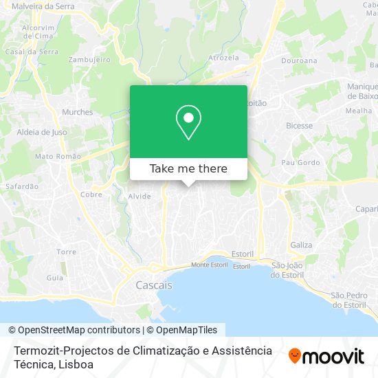 Termozit-Projectos de Climatização e Assistência Técnica map