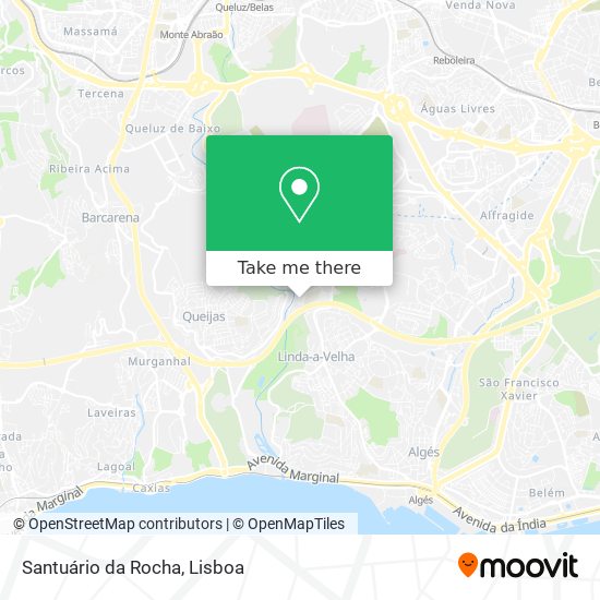 Santuário da Rocha map
