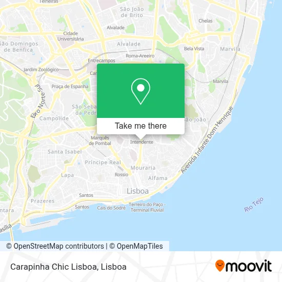 Carapinha Chic Lisboa map