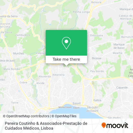 Pereira Coutinho & Associados-Prestação de Cuidados Médicos map