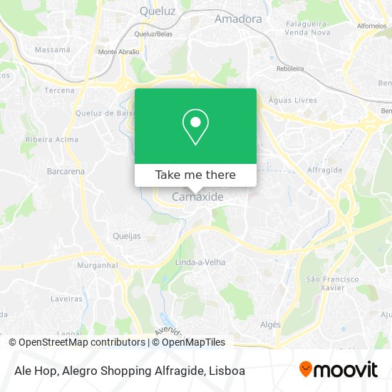 Ale Hop, Alegro Shopping Alfragide map