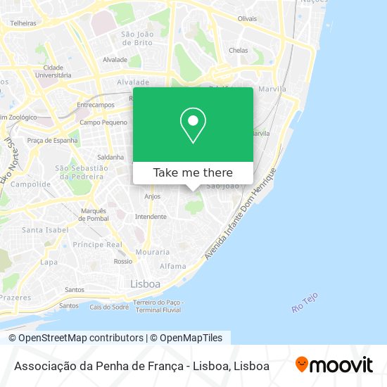 Associação da Penha de França - Lisboa map