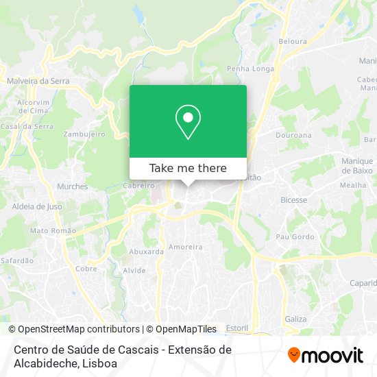 Centro de Saúde de Cascais - Extensão de Alcabideche map
