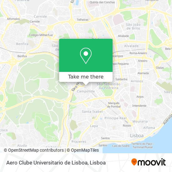Aero Clube Universitario de Lisboa mapa