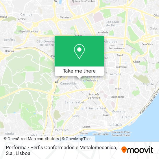 Performa - Perfis Conformados e Metalomêcanica, S.a. mapa