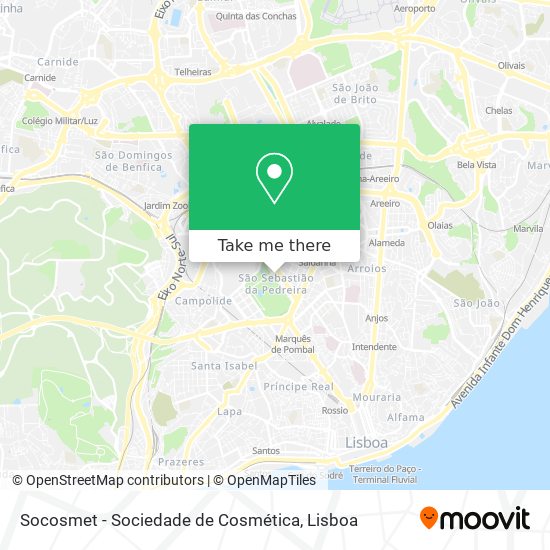 Socosmet - Sociedade de Cosmética mapa