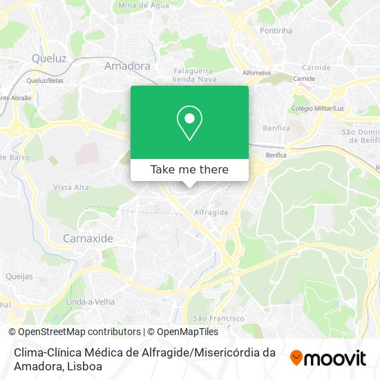 Clima-Clínica Médica de Alfragide / Misericórdia da Amadora map