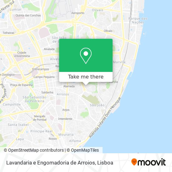 Lavandaria e Engomadoria de Arroios mapa