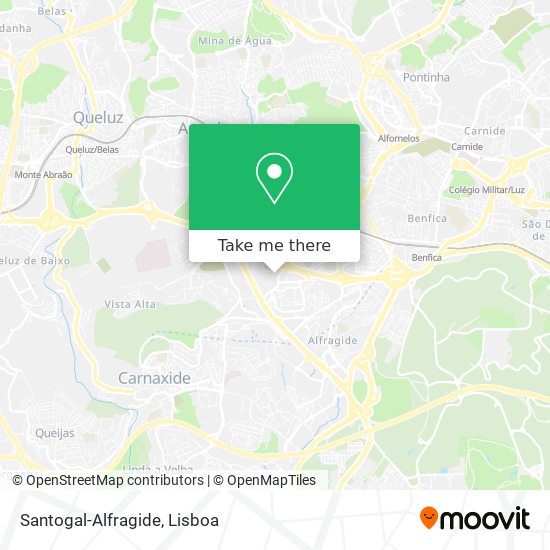 Santogal-Alfragide mapa