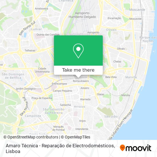 Amaro Técnica - Reparação de Electrodomésticos mapa