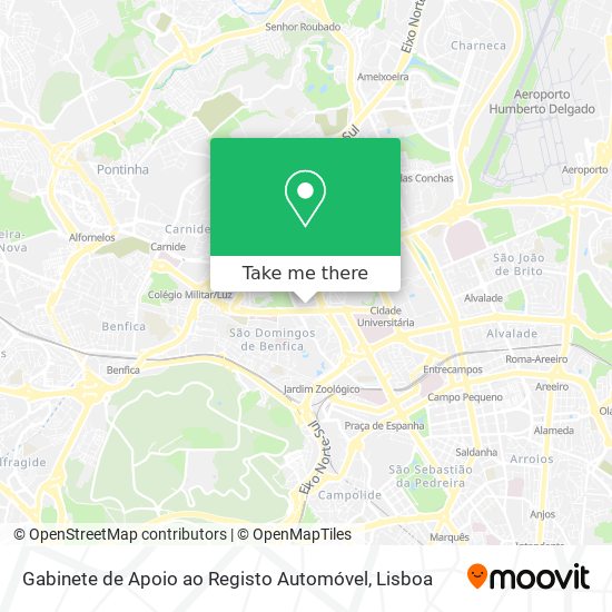 Gabinete de Apoio ao Registo Automóvel map