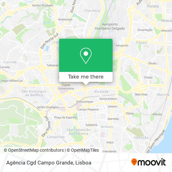 Agência Cgd Campo Grande mapa