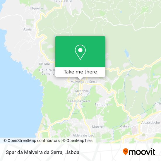 Spar da Malveira da Serra map
