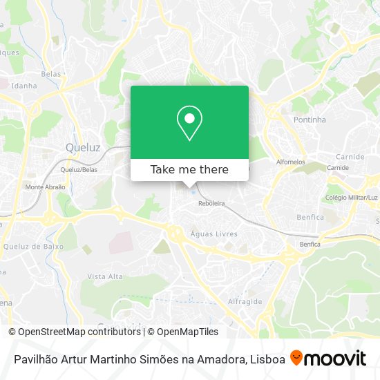 Pavilhão Artur Martinho Simões na Amadora map