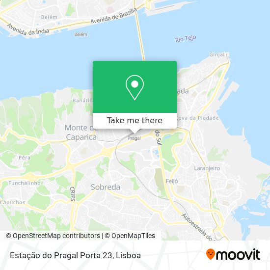 Estação do Pragal Porta 23 mapa