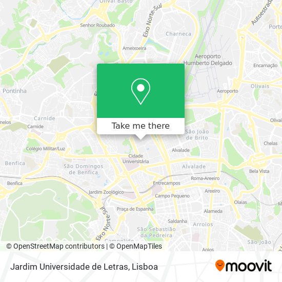 Jardim Universidade de Letras map