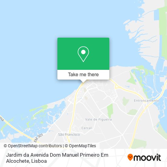 Jardim da Avenida Dom Manuel Primeiro Em Alcochete map