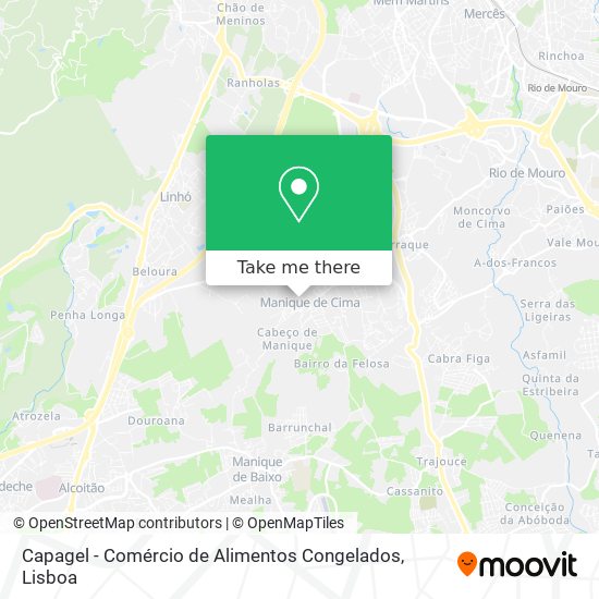 Capagel - Comércio de Alimentos Congelados mapa