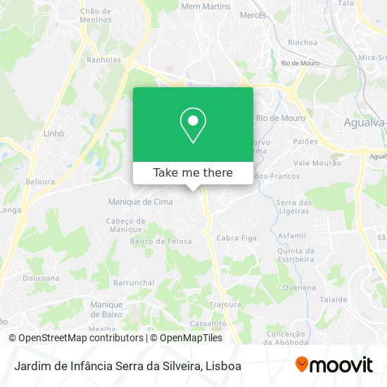 Jardim de Infância Serra da Silveira mapa