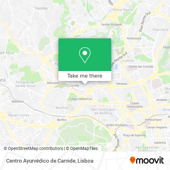 Centro Ayurvédico de Carnide mapa