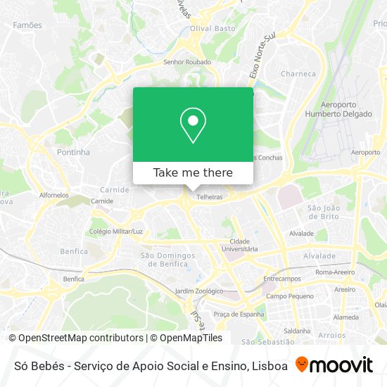 Só Bebés - Serviço de Apoio Social e Ensino mapa