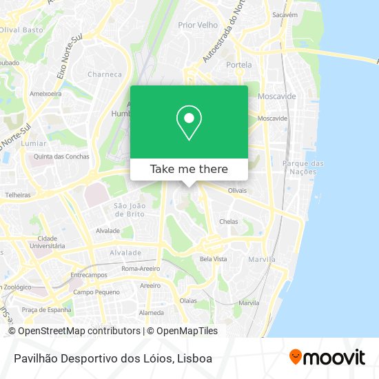 Pavilhão Desportivo dos Lóios mapa