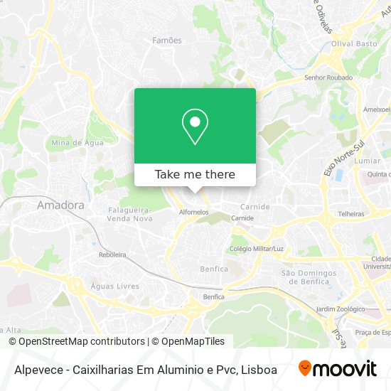 Alpevece - Caixilharias Em Aluminio e Pvc map