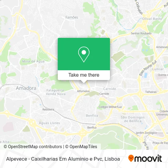 Alpevece - Caixilharias Em Aluminio e Pvc map