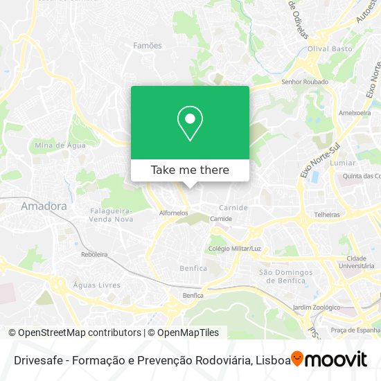 Drivesafe - Formação e Prevenção Rodoviária map