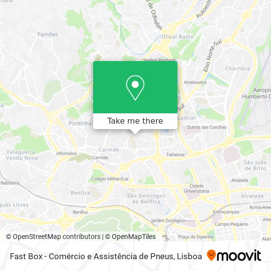 Fast Box - Comércio e Assistência de Pneus map