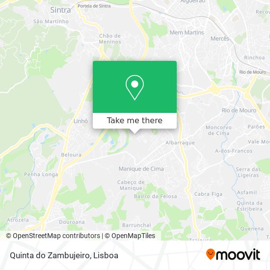 Quinta do Zambujeiro mapa