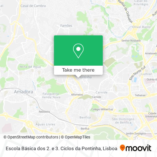 Escola Básica dos 2. e 3. Ciclos da Pontinha mapa