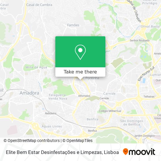 Elite Bem Estar Desinfestações e Limpezas mapa