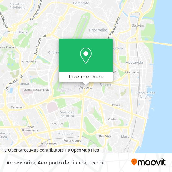 Accessorize, Aeroporto de Lisboa mapa