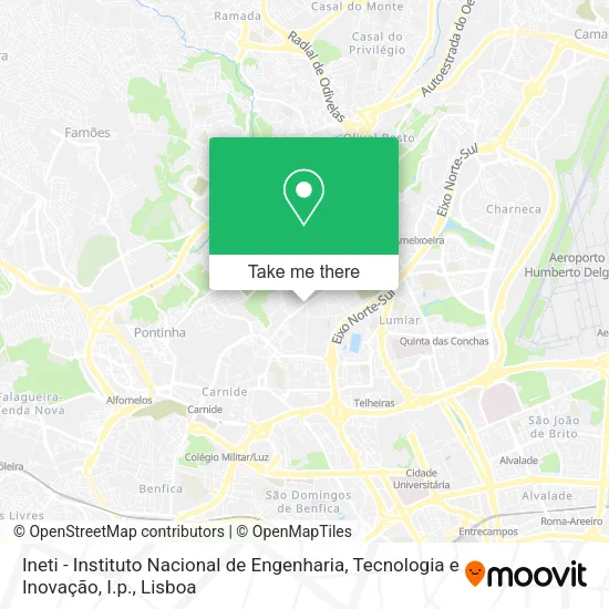 Ineti - Instituto Nacional de Engenharia, Tecnologia e Inovação, I.p. map
