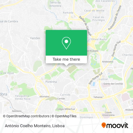 António Coelho Monteiro map