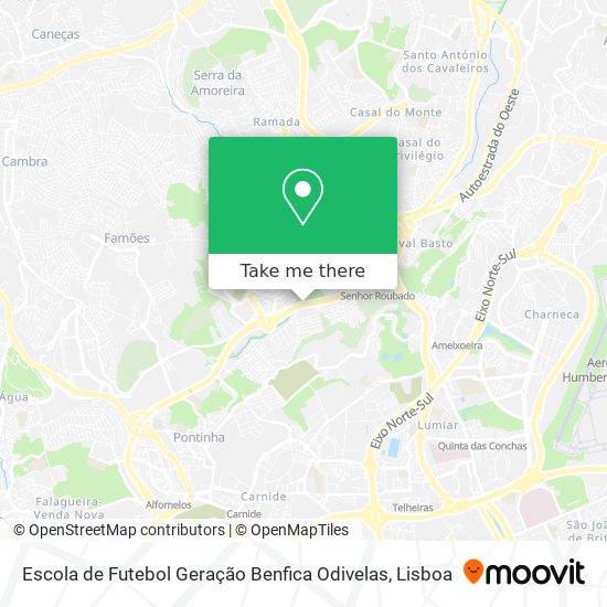 Escola de Futebol Geração Benfica Odivelas map