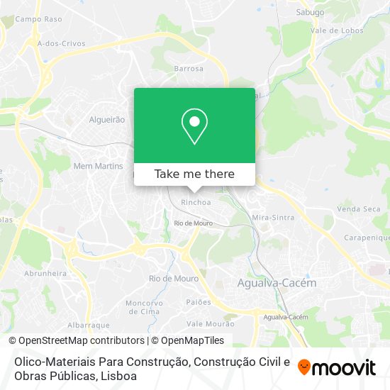 Olico-Materiais Para Construção, Construção Civil e Obras Públicas mapa
