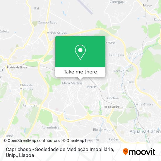 Caprichoso - Sociedade de Mediação Imobiliária, Unip. mapa