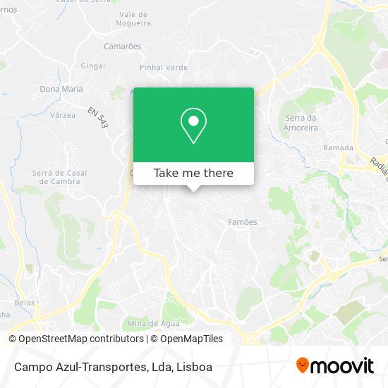 Campo Azul-Transportes, Lda mapa