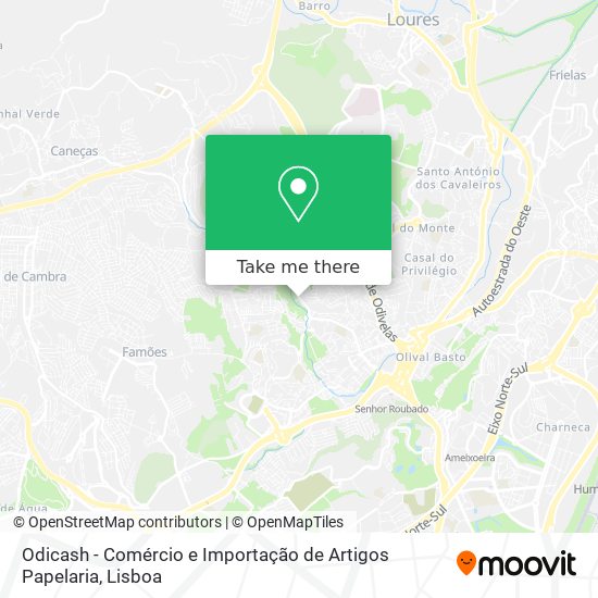 Odicash - Comércio e Importação de Artigos Papelaria map