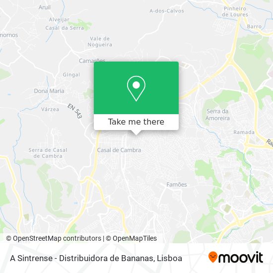 A Sintrense - Distribuidora de Bananas map