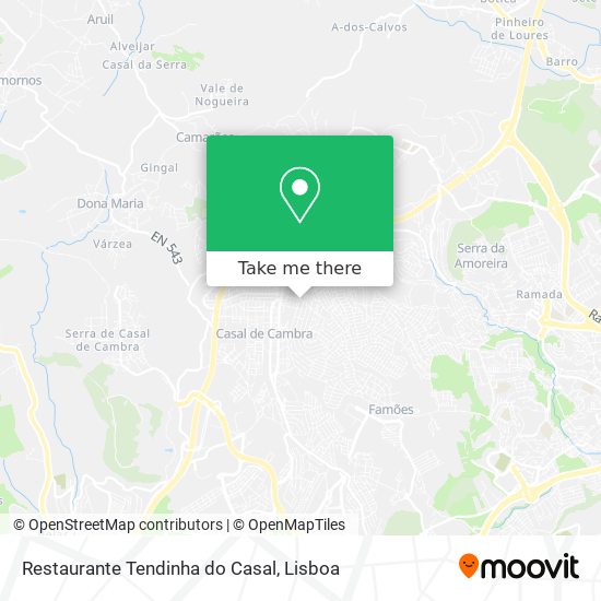 Restaurante Tendinha do Casal mapa