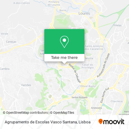 Agrupamento de Escolas Vasco Santana mapa
