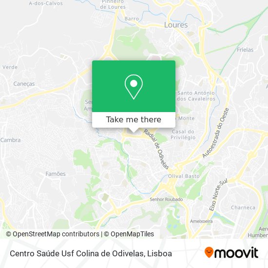 Centro Saúde Usf Colina de Odivelas mapa