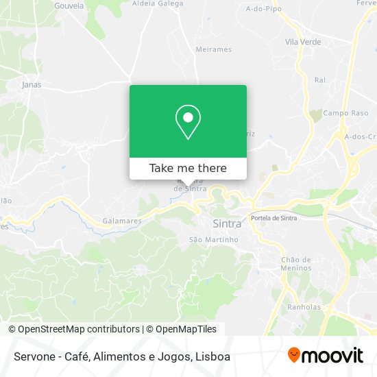 Servone - Café, Alimentos e Jogos mapa