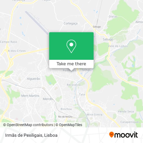 Irmãs de Pexiligais map
