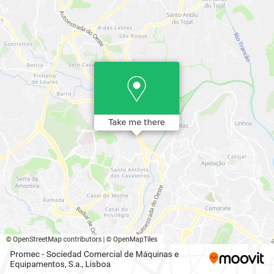 Promec - Sociedad Comercial de Máquinas e Equipamentos, S.a. map