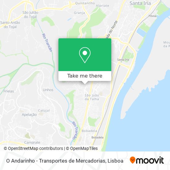 O Andarinho - Transportes de Mercadorias mapa